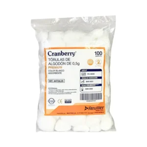 Torula De Algodon Bolsa X 100 Unidades Cranberry