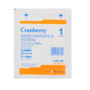 Gasa Hidrófila 1X1/2 YD Paquete x 12 unds – Cranberry