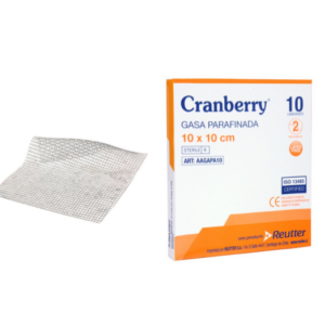 Gasa parafinada estéril 10×10 cms Caja 10 unidades – Cranberry
