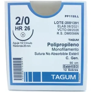 SUTURAS DE POLIPROPILENO CALIBRE 2/0 POR UNIDAD