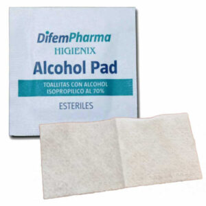 Higienix Alcohol Pad Sachet 3×5,5 (Caja x 100)