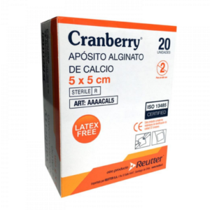 Apósito Alginato de Calcio 5X5 cms Caja 20 unds – Cranberry