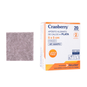 Apósito de Alginato de Calcio + Plata 5X5 cm - Caja 20 unds – Cranberry