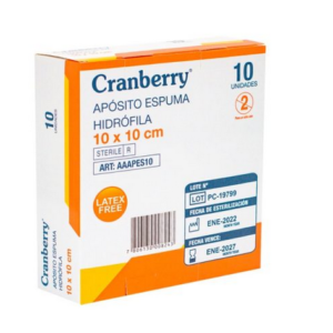 Apósito Espuma Hidrófila 10X10 cms – Caja 10 unds