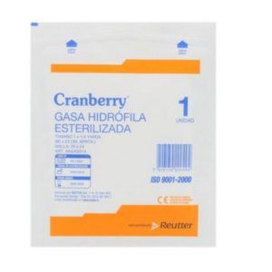 Gasa Hidrófila 1X1/4 YD Paquete x 12 unds – Cranberry