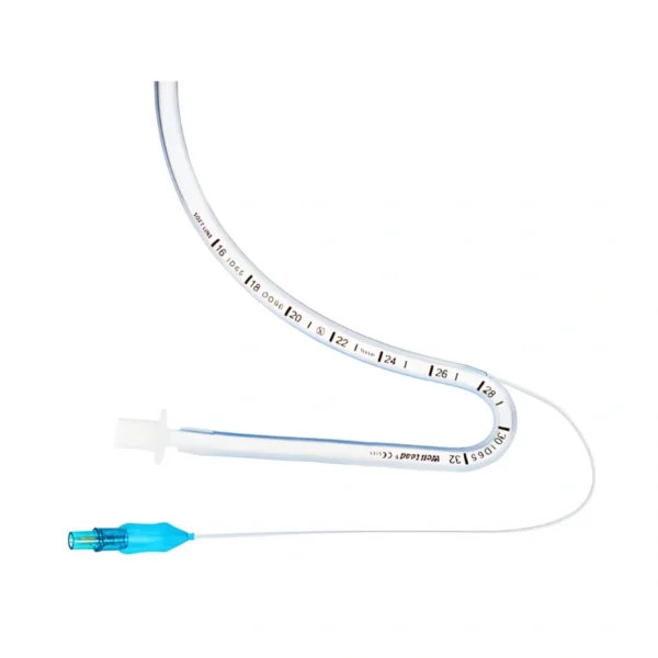 Tubo endotraquea de pvc médico