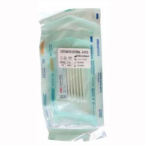 Varilla Doble Cabeza Algodón x6 uds Estéril