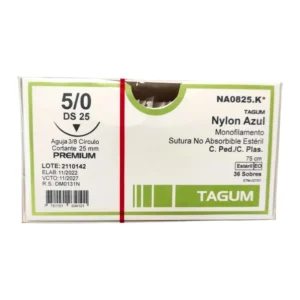 Sutura Nylon 5-0 Cortante 3/8 25mm Tagum valor por unidad