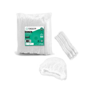 Gorro desechable tipo clip blanco