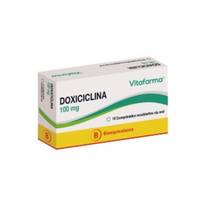 Doxiciclina 100mg Vitafarma (1 Caja 10 Comprimidos)
