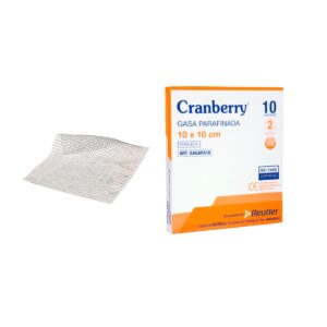 Gasa Parafinada 10 x 10cm Cranberry (1 Caja 10 Unid.)