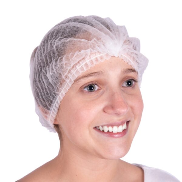 Gorro desechable tipo clip blanco
