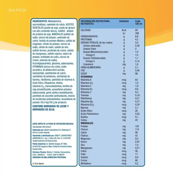 suplemento nutricional glucerna
