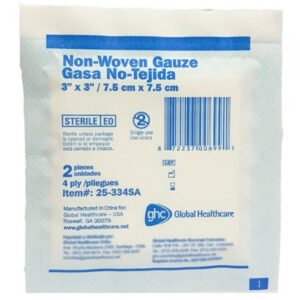 Gasa estéril curación 7,5 x 7,5 cm Global Healthcare