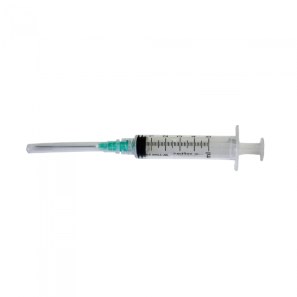 Jeringa 5CC con aguja 21G X 1 ½" Nedflex