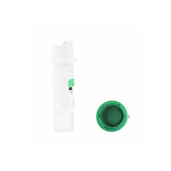 tubo verde para muestras de sangre