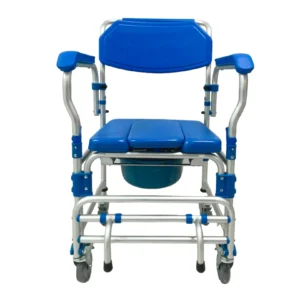 Silla Baño y Ducha con Ruedas + Brazos Abatibles KY697 (Por Unidad)