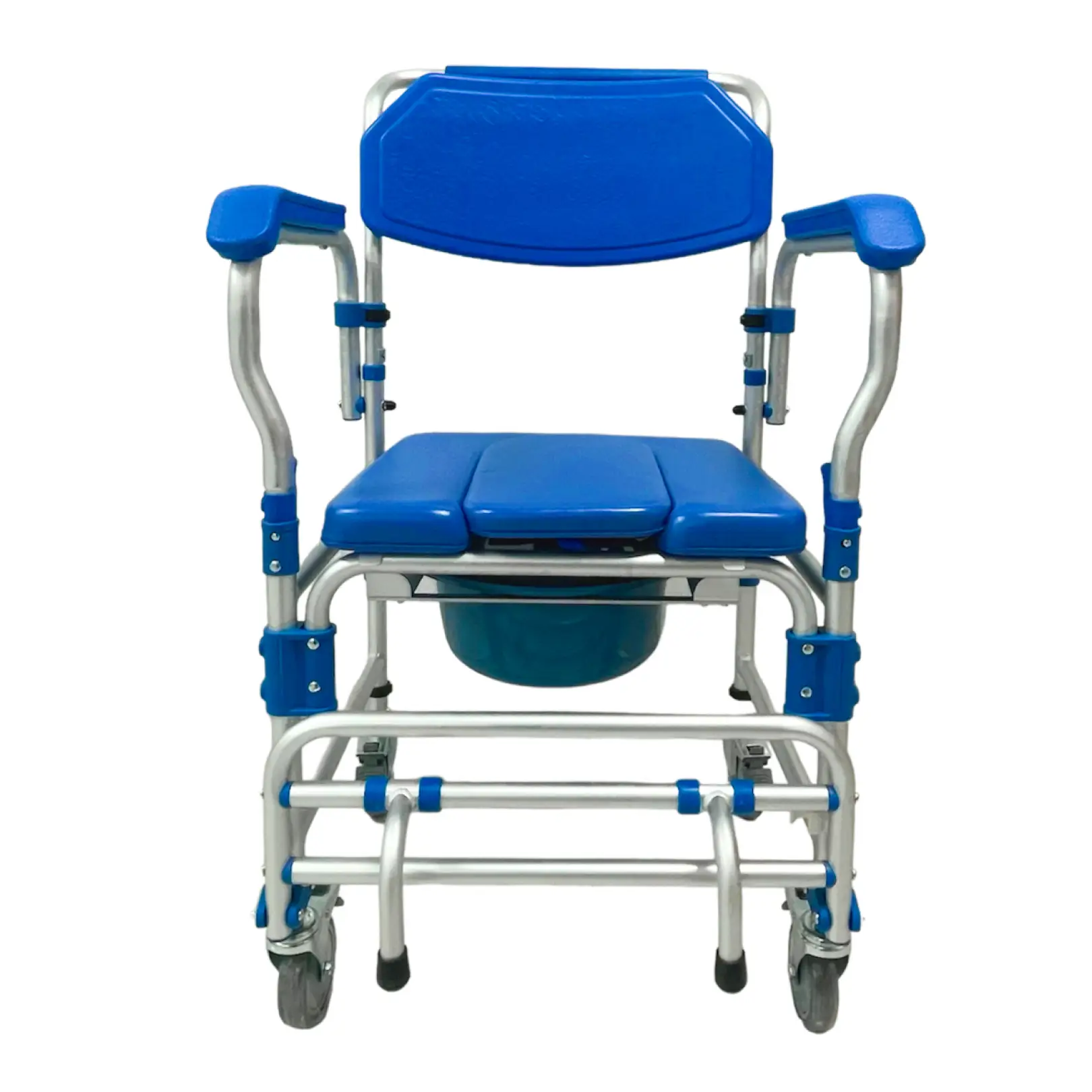 Silla Baño y Ducha con Ruedas + Brazos Abatibles KY697 (Por Unidad)