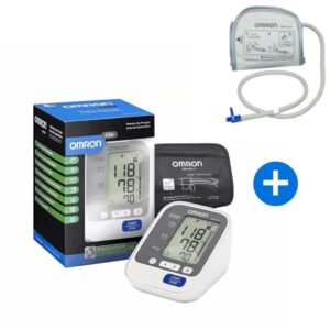 El monitor de brazo Omron HEM‑7122, acompañado de un brazalete pediátrico, es un dispositivo automático pensado para uso doméstico que proporciona mediciones precisas de forma sencilla. Utiliza tecnología IntelliSense para un inflado cómodo y personalizado, sin necesidad de reinflado. Incorpora una función que detecta si el brazalete está colocado correctamente en cada medición, junto con detección de latidos irregulares para mayor fiabilidad. Puede almacenar hasta 30 registros, todos con fecha y hora, y permite revisar con facilidad las mediciones anteriores. Su pantalla es clara y fácil de interpretar, y el brazalete pediátrico incluido permite su uso en brazos de niños sin pérdida de precisión.