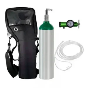 Kit Oxígeno Portátil + Cilindro M6 168 Litros (Kit Completo)