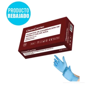Guante Examen Nitrilo Azul CleanCarrier (1 Caja 100 Unid.)