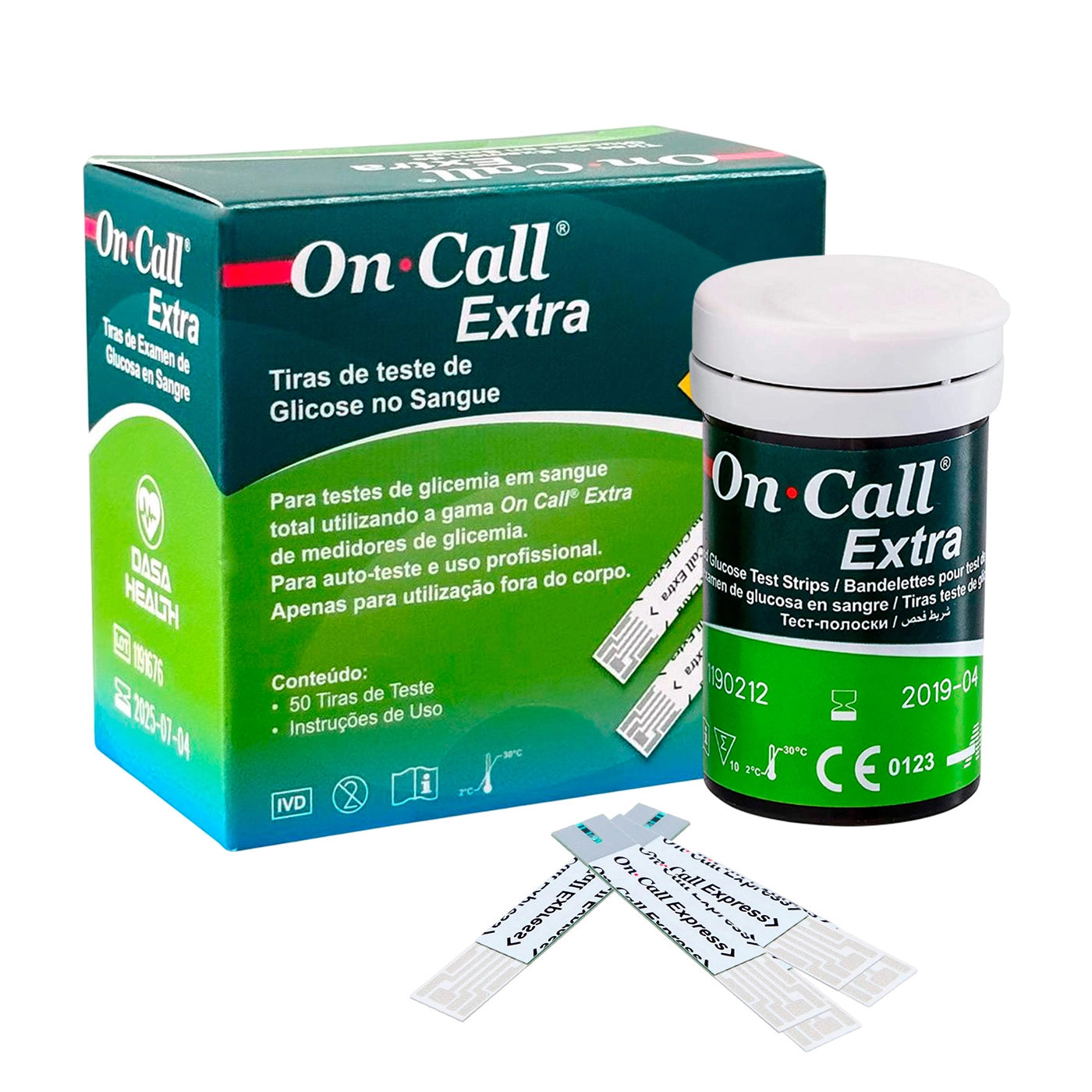 Cintas Glucómetro On Call Extra (1 Caja 100 Unid.)
