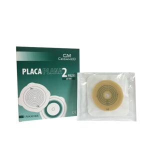 Placa Plana 2 Piezas para Ostomía 60mm (1 Caja 5 Unid.)