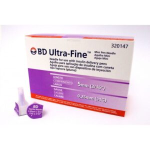 Pen Needles BD Aguja Ultra Fine 31G x 5mm (1 Caja 100 Unid.)