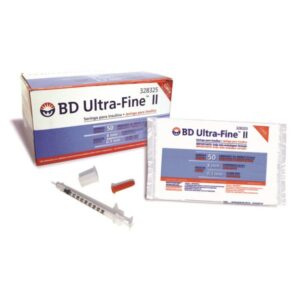 Jeringa de Insulina BD Ultra Fine 30G x 8mm - 0.5ml (1 Caja 100 Unid.)
