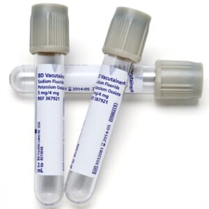 Tubo BD Vacutainer con Fluoruro de Sodio 4ml - 13 x 75mm (1 Caja 100 Unid.)