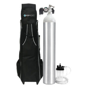 Kit Cilindro Oxígeno + Regulador a Pulso Continuo y Bolso Roller (Kit Completo)