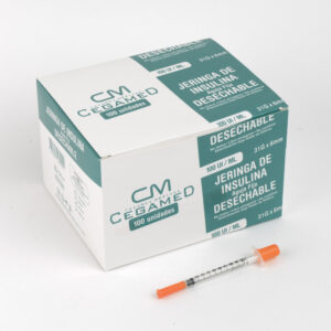 Jeringa Insulina 1ml - 29G x 12.7 con Aguja Fija (1 Caja 100 Unid.)
