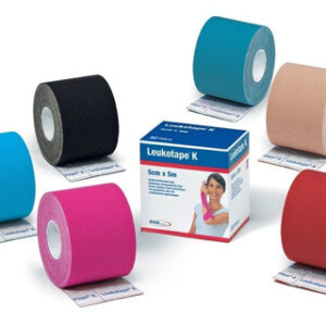 Leukotape K Venda Neuromuscular Elasticado Rojo 5cm x 5m (Por Unidad)