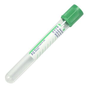Tubo Extracción Sangre Heparina de Sodio Tapa Verde 4ml (1 Caja 100 Unid.)