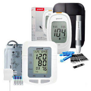 Toma Presión YE660B + Glucómetro Yuwell 582 (Kit Completo)