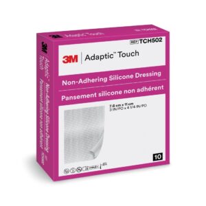 Adaptic Touch Apósito no Adherente de Silicona 7.6 x 11cm (1 Caja 10 Unid.)