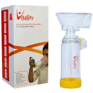 Aerocámara Bivalvular Pediátrica Vitality (Por Unidad)