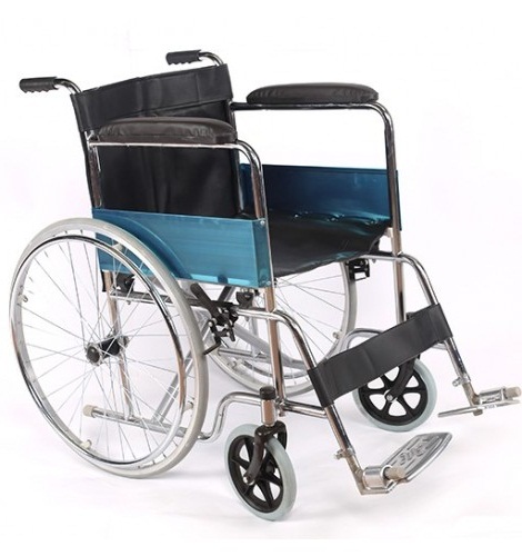 Silla de Ruedas Estándar Cromada New Leader (Por Unidad)