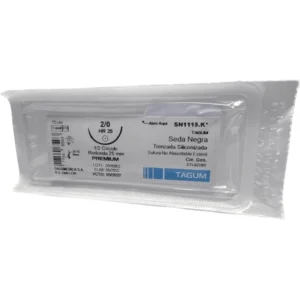 Sutura - Seda Negra Trenzada Silic. 2/0 Hr25 75cm No Absorb.
